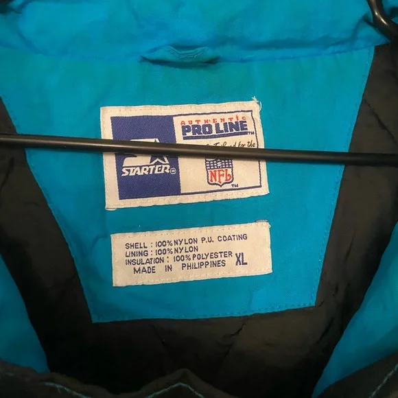 90s STARTER Coat Carolina Panthers NFL XL